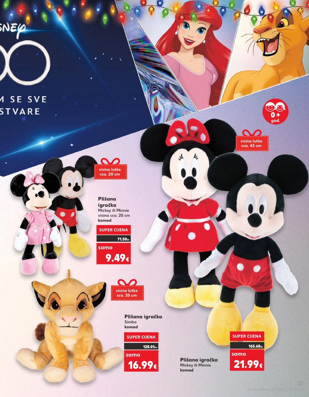 Kaufland katalog - 02.11.2023. - 24.12.2023. - Sniženi proizvodi - igračka, Mickey Mouse, Minnie Mouse, plišana igračka. Stranica 23.