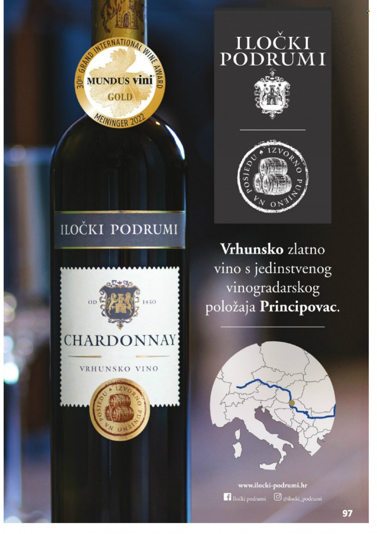 thumbnail - Vrutak katalog - 24.11.2023. - 31.10.2024. - Sniženi proizvodi - bijelo vino, Chardonnay, vino, Ilok, alkohol. Stranica 97.