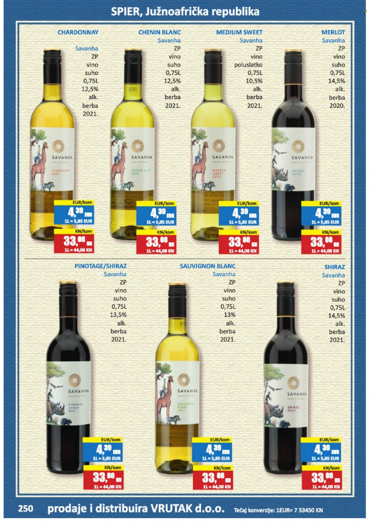 thumbnail - Vrutak katalog - 24.11.2023. - 31.10.2024. - Sniženi proizvodi - bijelo vino, crno vino, Chardonnay, Merlot, Sauvignon Blanc, vino, Syrah, alkohol. Stranica 250.