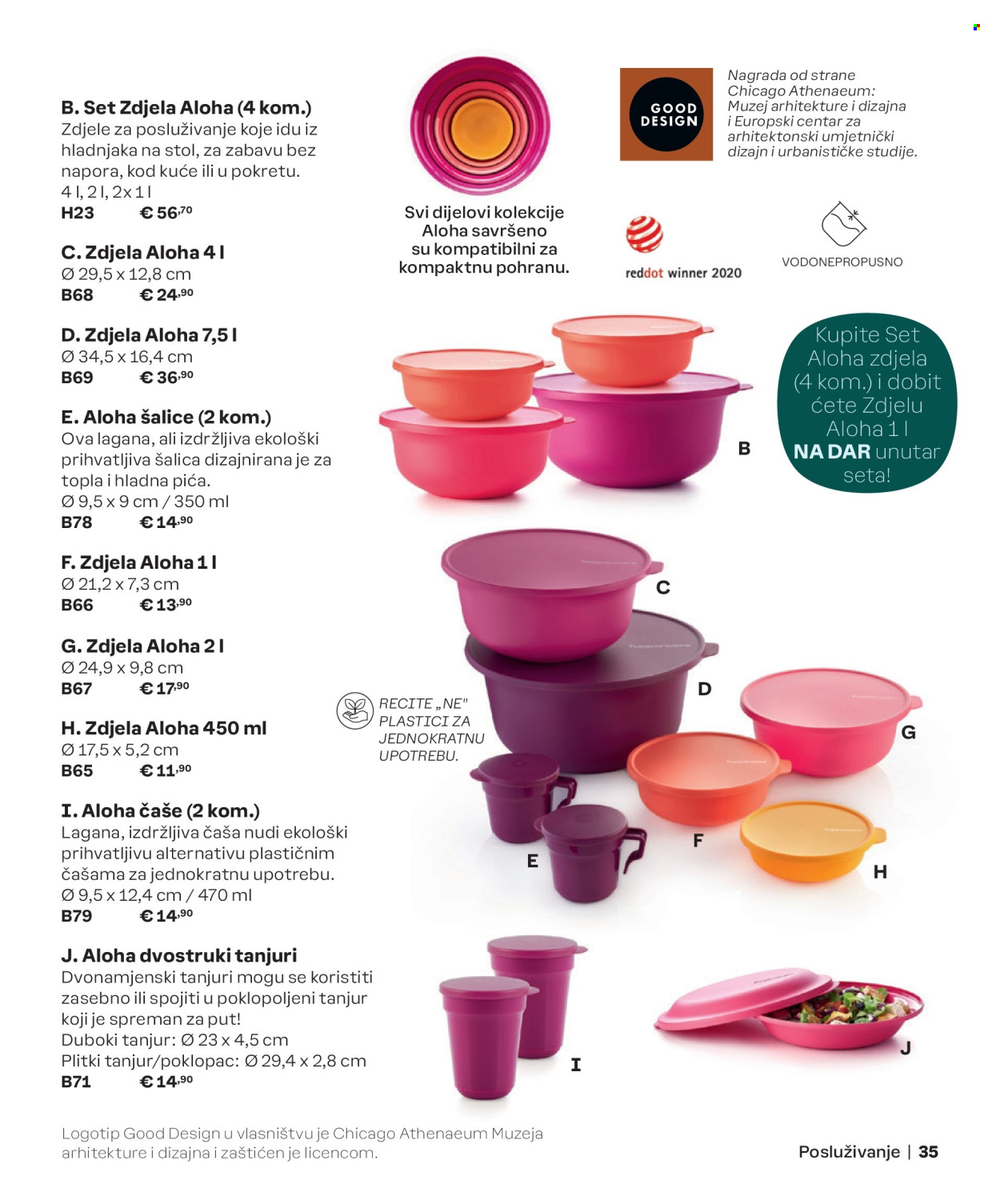 thumbnail - Tupperware katalog - Sniženi proizvodi - čaša, šalica, zdjela, tanjur, posuđe. Stranica 35.