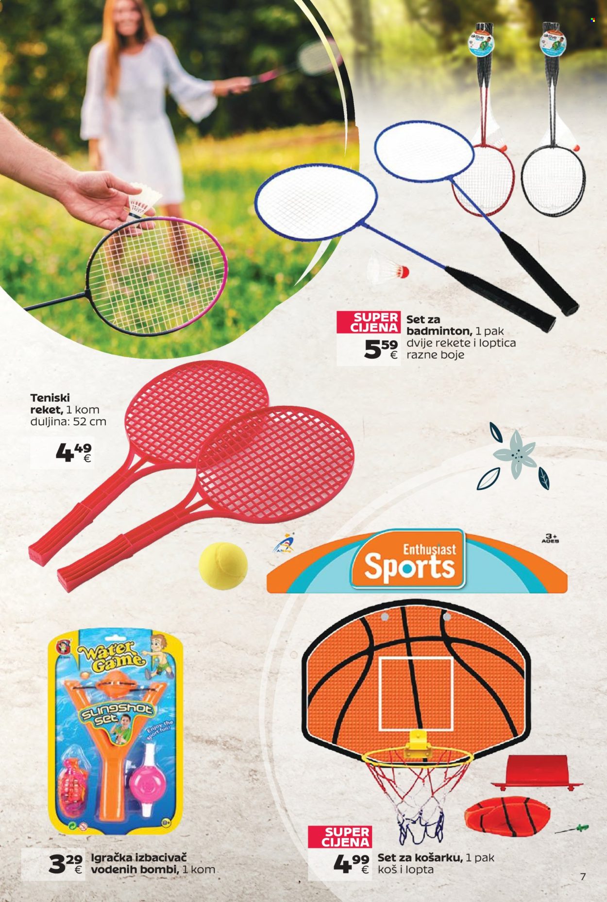 thumbnail - Tommy katalog - 15.04.2024. - 12.05.2024. - Sniženi proizvodi - badminton, loptica, igračka, komplet za košarku. Stranica 7.