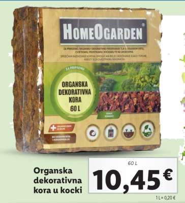 Organska dekorativna kora u kocki