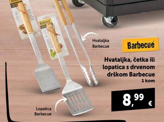 Hvataljka, četka ili lopatica s drvenom drškom Barbecue