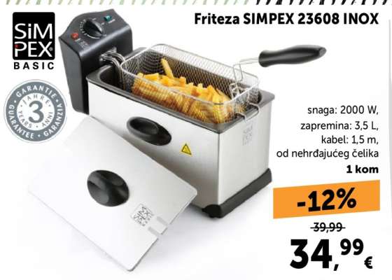 Friteza SIMPEX 23608 INOX