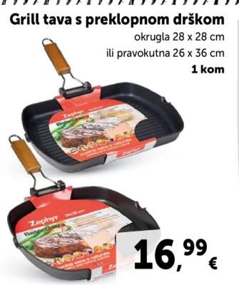 Grill tava s preklopnom drškom