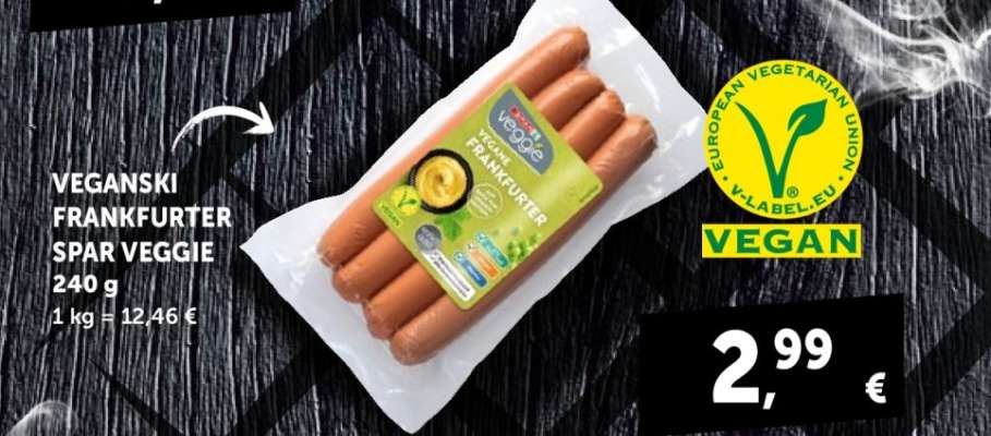 Veganski Frankfurter SPAR Veggie