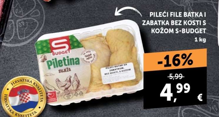 PILEĆI FILE BATKA I ZABATKA BEZ KOSTI S KOŽOM S-BUDGET