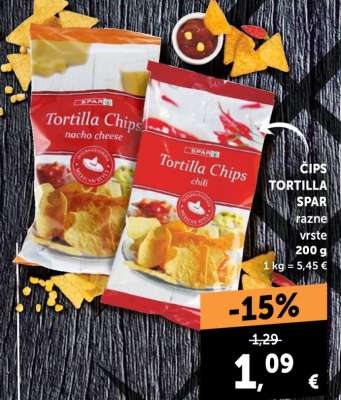 ČIPS TORTILLA SPAR