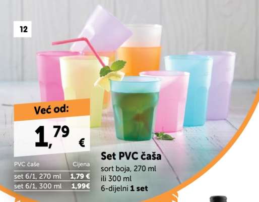 Set pvc čaša