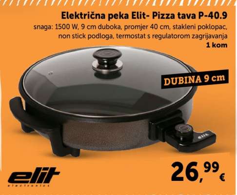 Električna peka Elit- Pizza tava P-40.9