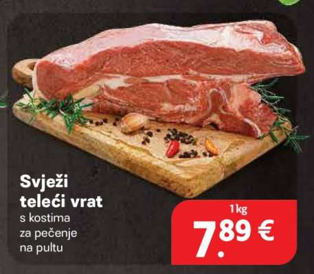 Svježi teleći vrat