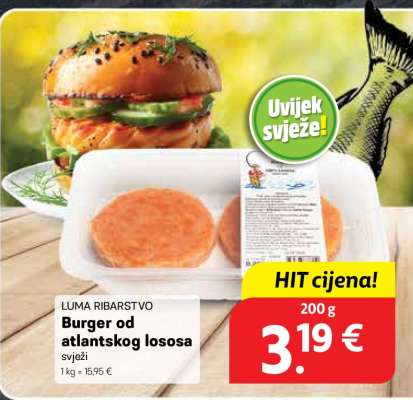 Burger od atlantskog lososa