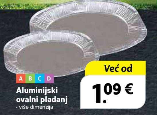 Aluminijski ovalni pladanj