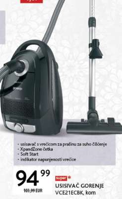 USISIVAČ GORENJE VCE21ECBK, kom