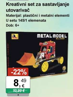Kreativni set za sastavljanje utovarivač