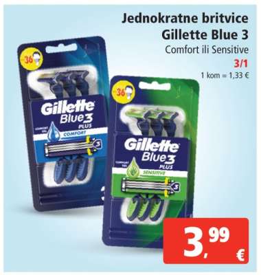 Jednokratne britvice Gillette Blue 3