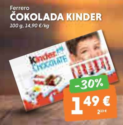 Ferrero ČOKOLADA KINDER