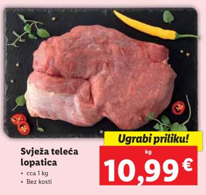 Svježa teleča lopatica