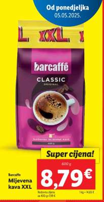 Barcaffé Mljevena kava XXL