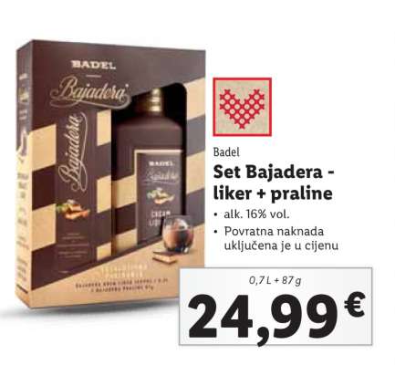Set Bajadera - liker + praline