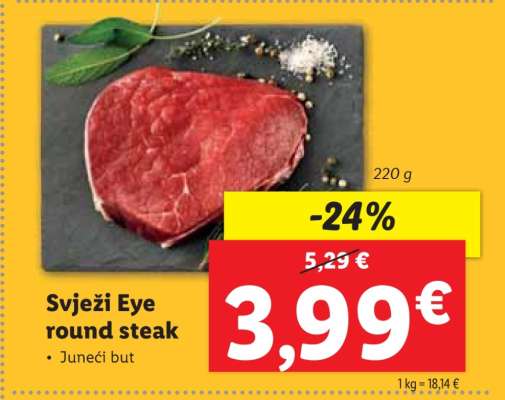 Svježi Eye round Steak