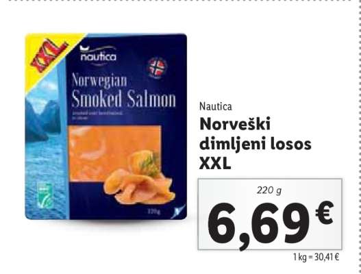 Norveški dimljeni losos XXL