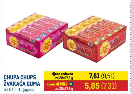 CHUPA CHUPS ŽVAKAĆA GUMA