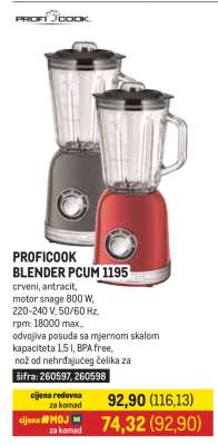 PROFICOOK BLENDER PCUM 1195