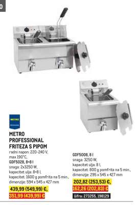METRO PROFESSIONAL FRITEZA S PIPOM