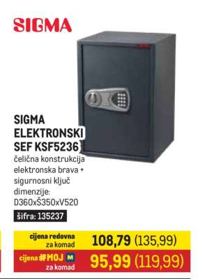 SIGMA ELEKTRONSKI SEF KSF5236