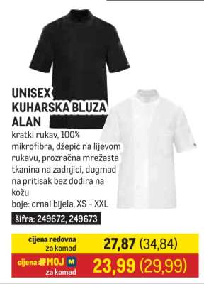 UNISEX KUHARSKA BLUZA ALAN