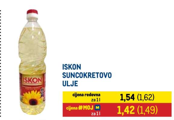 ISKON Suncokretovo ulje