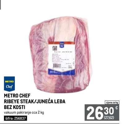 METRO CHEF RIBEYE STEAK/JUNEĆA LEĐA BEZ KOSTI