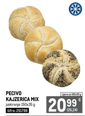 PECIVO KAJZERICA MIX