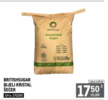 BRITISHSUGAR BIJELI KRISTAL ŠEĆER