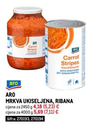 ARO MRKVA UKISELJENA, RIBANA