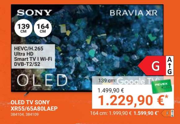 OLED TV SONY XR55/65A80LAEP