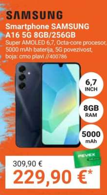 Smartphone SAMSUNG A16 5G 8GB/256GB