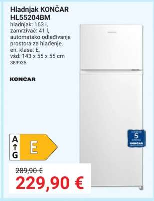 Hladnjak KONČAR HL55204BM