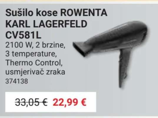 Sušilo kose ROWENTA KARL LAGERFELD CV581L