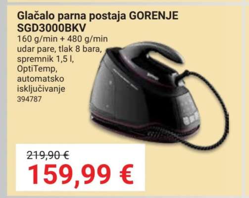 Glačalo parna postaja GORENJE SGD3000BKV