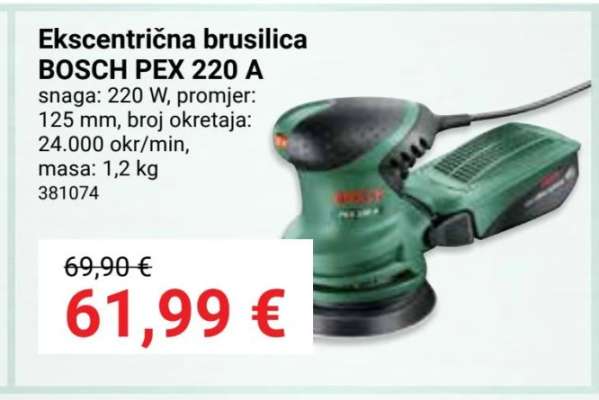 Ekscentrična brusilica BOSCH PEX 220 A