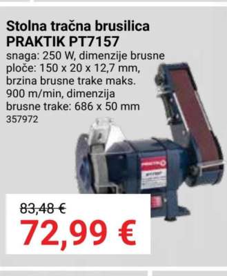 Stolna tračna brusilica PRAKTIK PT7157