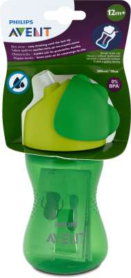 PHILIPS AVENT Čaša sa slamkom 12+ mj., zelena, 300 ml.