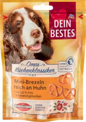 DEIN BESTES Omas Küchenklassiker dopunska hrana za pse – mini pereci s piletinom