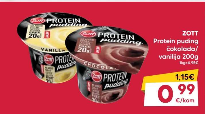 ZOTT Protein puding čokolada/vanilija 200g