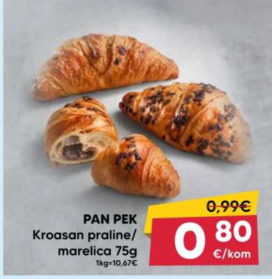 PAN PEK Kroasan praline/marelica 75g