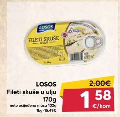 LOSOS Fileti skuše u ulju 170g