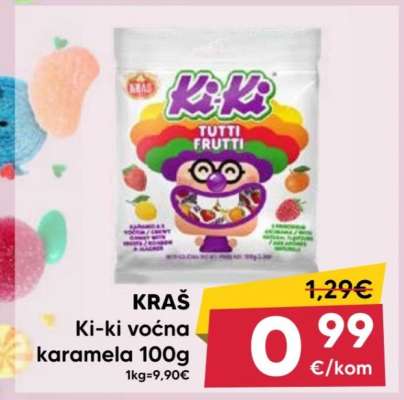 KRAŠ Ki-ki voćna karamela 100g