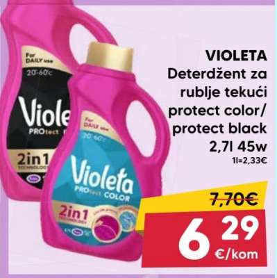VIOLETA Deterdžent za rublje tekući protect color/protect black
